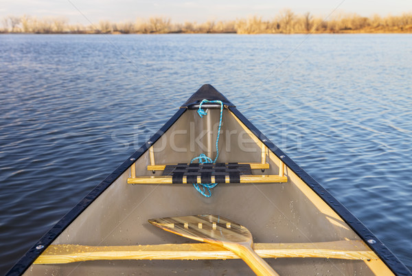 canoe bow on lake Stock photo © PixelsAway