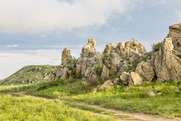 Természetes erőd préri történelmi tájékozódási pont északi Stock fotó © PixelsAway