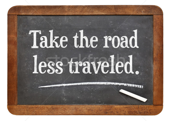 Stock photo: take the road less traveled