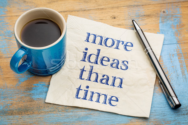 Plus idées temps créativité écriture serviette Photo stock © PixelsAway