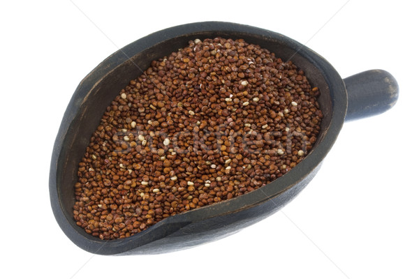 Stock photo: scoop of red quinoa grain