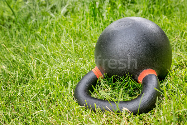 heavy competition  kettlebell in backyard Stock photo © PixelsAway
