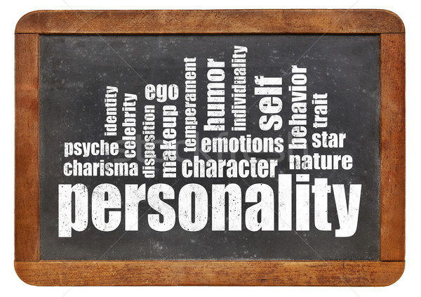 personality word cloud on blackboard Stock photo © PixelsAway
