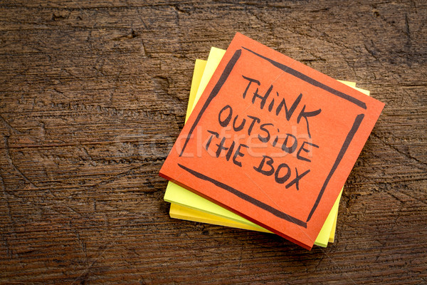think outside the box reminder Stock photo © PixelsAway