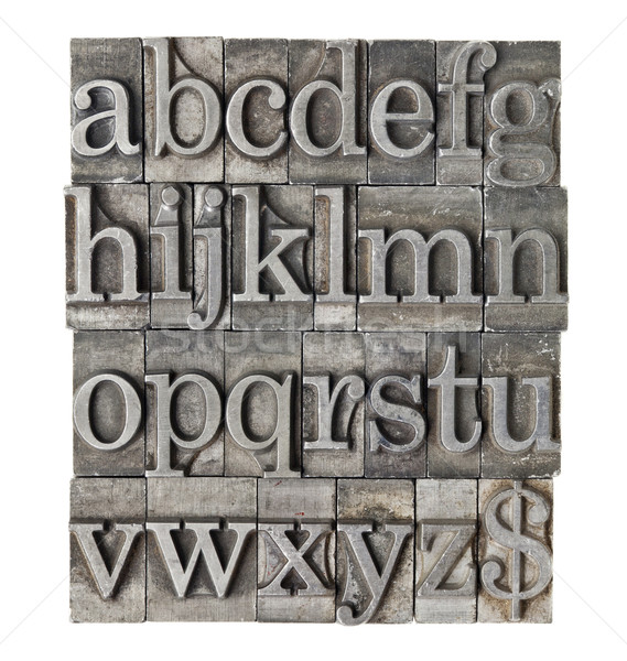 alphabet in grunge meta type Stock photo © PixelsAway