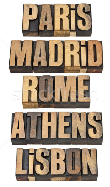 Paris, Madrid, Rome, Athens and Lisbon Stock photo © PixelsAway