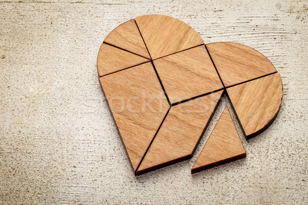 Stock photo: heart tangram