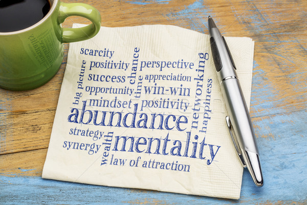 abundance mentality word cloud Stock photo © PixelsAway