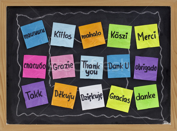 Thank you in different languages Stock photo © PixelsAway