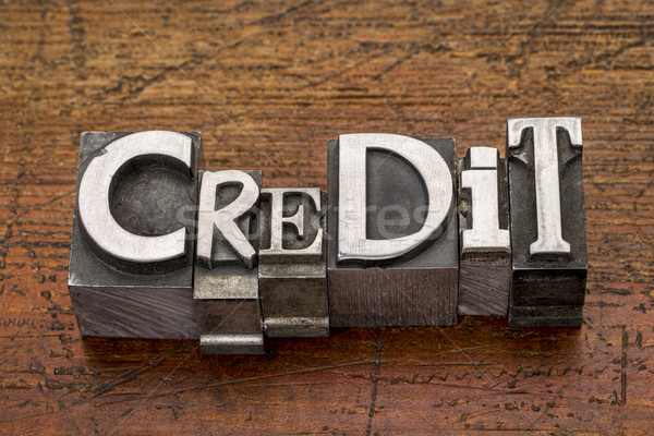 credit word in metal type Stock photo © PixelsAway