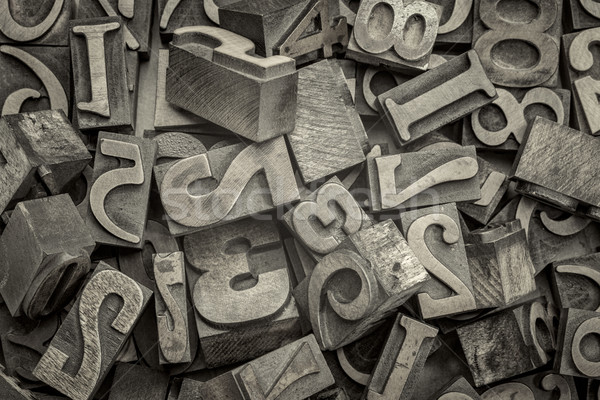 letterpress wood type blocks background Stock photo © PixelsAway