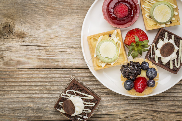 dessert - tarts with strawberry Stock photo © PixelsAway