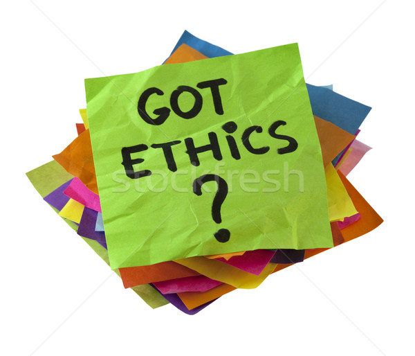 Etyka etyczny pytanie kolorowy przypomnienie Zdjęcia stock © PixelsAway