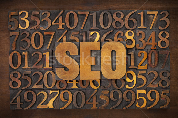 Seo acrônimo madeira tipo Foto stock © PixelsAway