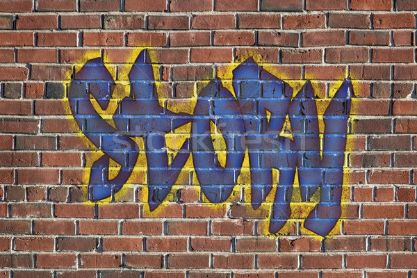 история слово граффити стиль текста старые Сток-фото © PixelsAway