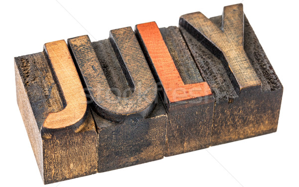 July month in wood type Stock photo © PixelsAway