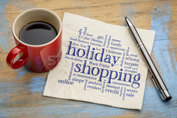 holiday shopping word cloud Stock photo © PixelsAway