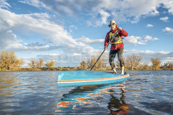 Stock photo: paddling stand up paddleboard 