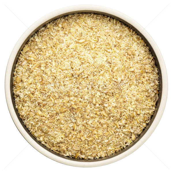 golden flax meal in a round bowl Stock photo © PixelsAway