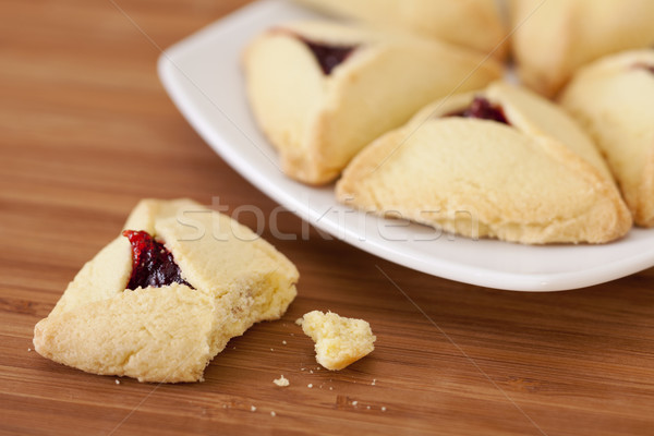 Stock photo: raspberry hamantaschen cookies
