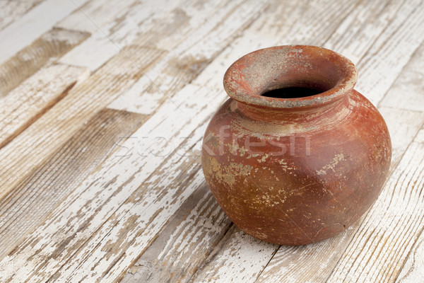 Rosso argilla pot rustico tavola piccolo Foto d'archivio © PixelsAway