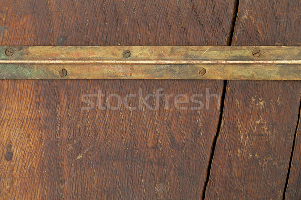 grunge wood and brass Stock photo © PixelsAway