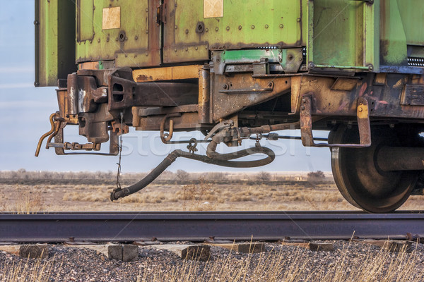 Einde trein rail auto vervoer Colorado Stockfoto © PixelsAway