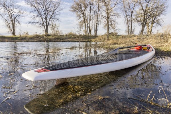 SUP paddleboard on lake shore Stock photo © PixelsAway