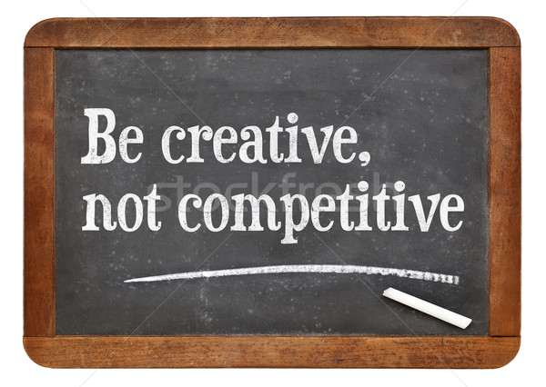 Creative pas compétitif inspiré mots vintage Photo stock © PixelsAway
