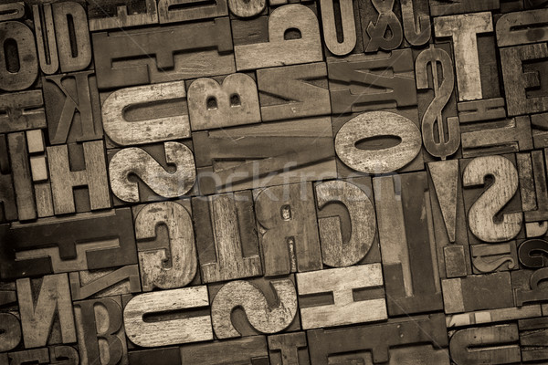letterpress wood type abstract Stock photo © PixelsAway