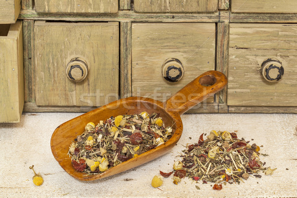 Stock photo: organic herbal tea with chamomile