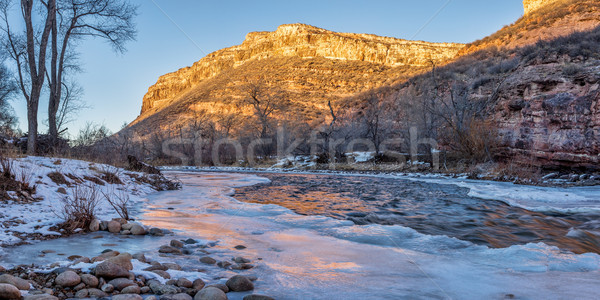 winter sunset over Poudre River Stock photo © PixelsAway