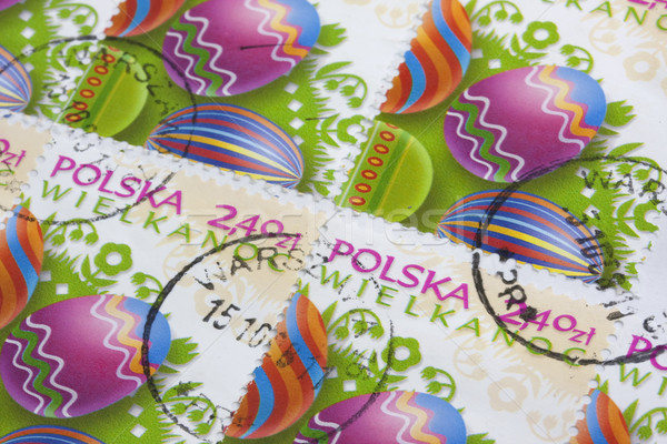œufs de Pâques vieux post timbres Pâques [[stock_photo]] © PixelsAway