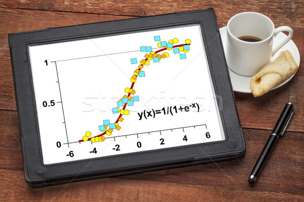 Gegevens groei model digitale tablet functie Stockfoto © PixelsAway