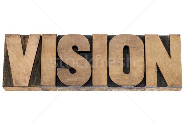 ビジョン 言葉 木材 タイプ 孤立した ヴィンテージ ストックフォト © PixelsAway