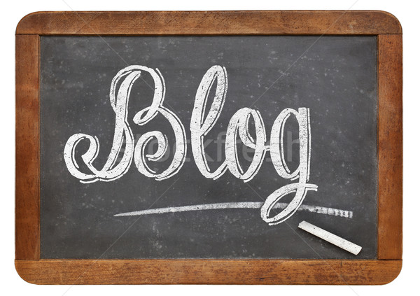 blog word on blackboard Stock photo © PixelsAway