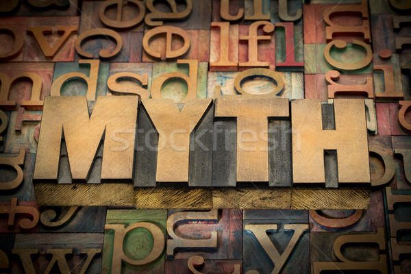 myth word in wood type Stock photo © PixelsAway
