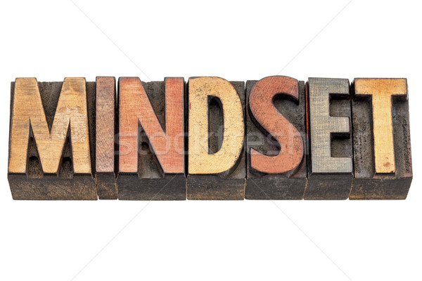 mindset word in wood type Stock photo © PixelsAway
