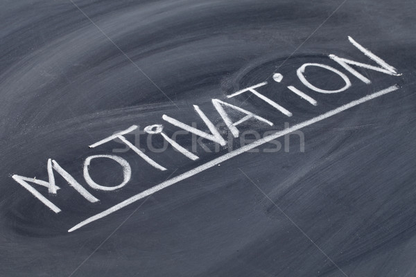 motivation word on blackboard Stock photo © PixelsAway