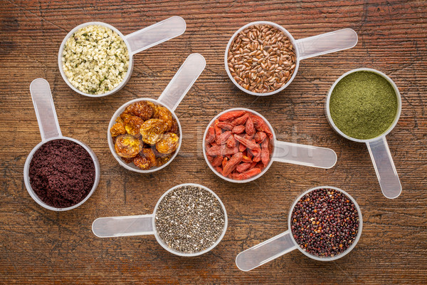 superfood seed, berry, powder and grain Stock photo © PixelsAway