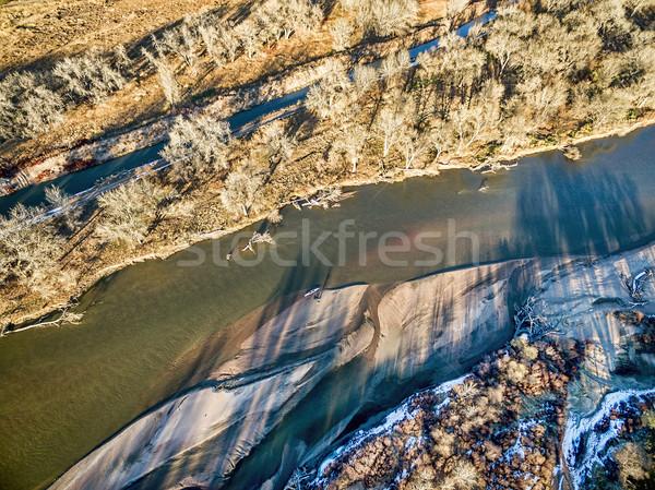 Stock photo: aerial view of South Platte River