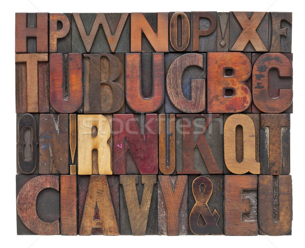 antique wood type letters Stock photo © PixelsAway