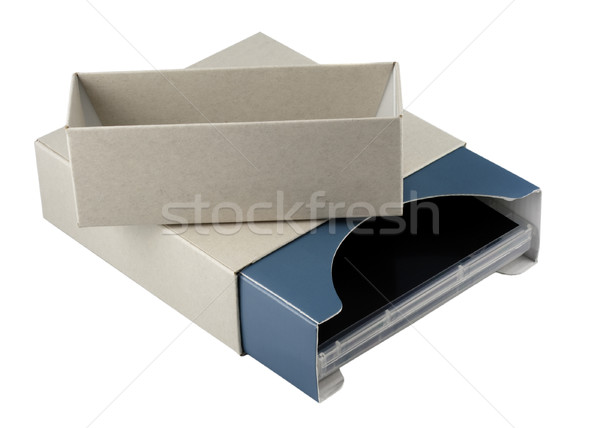 open cardboard box with dvd inside Stock photo © PixelsAway