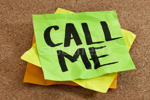 call me on sticky note Stock photo © PixelsAway