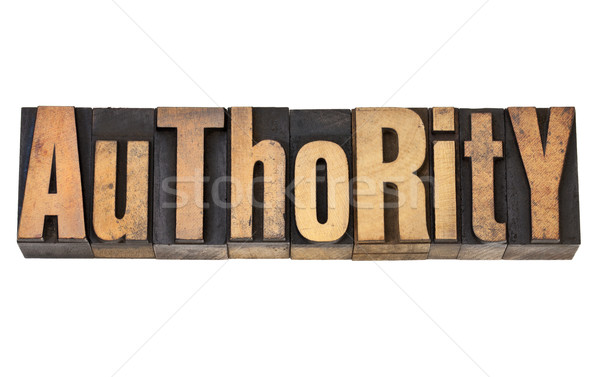 authority in letterpress type Stock photo © PixelsAway