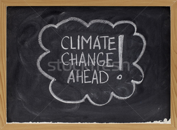 Iklim değişikliği önde beyaz tebeşir el yazısı okul Stok fotoğraf © PixelsAway