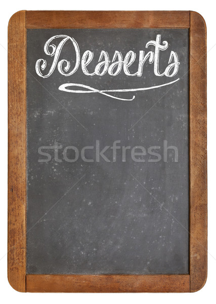 desserts menu on blackboard Stock photo © PixelsAway