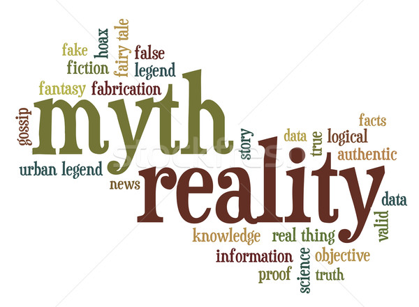 Mythe realiteit woordwolk wolk woorden Stockfoto © PixelsAway