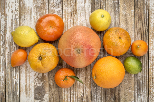 Cítricos colección capeado madera naranja limón Foto stock © PixelsAway
