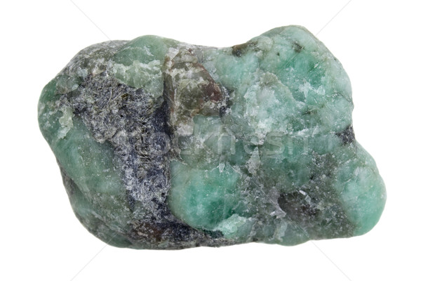 Stock photo: raw emerald gemstone